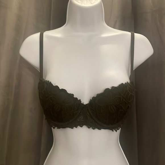 PINK Victoria's Secret Other - Ladies bra by PINK.  Olive green lace, padded push up.  Size 34B
